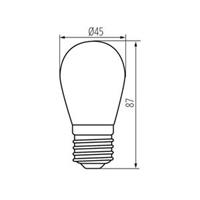 ST45 LED 0,9W E27-GR   Světelný zdroj LED